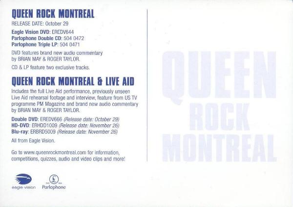 Queen 'Queen Rock Montreal' back