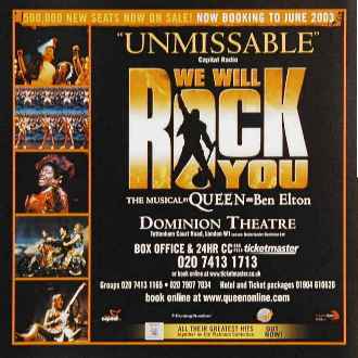 'We Will Rock You' flyer front