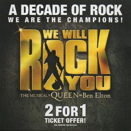 'We Will Rock You' flyer front