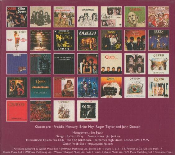 Queen 'Greatest Flix I & II' UK DVD inner sleeve