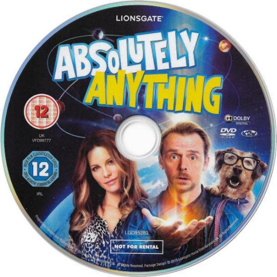 'Absolutely Anything' UK DVD disc